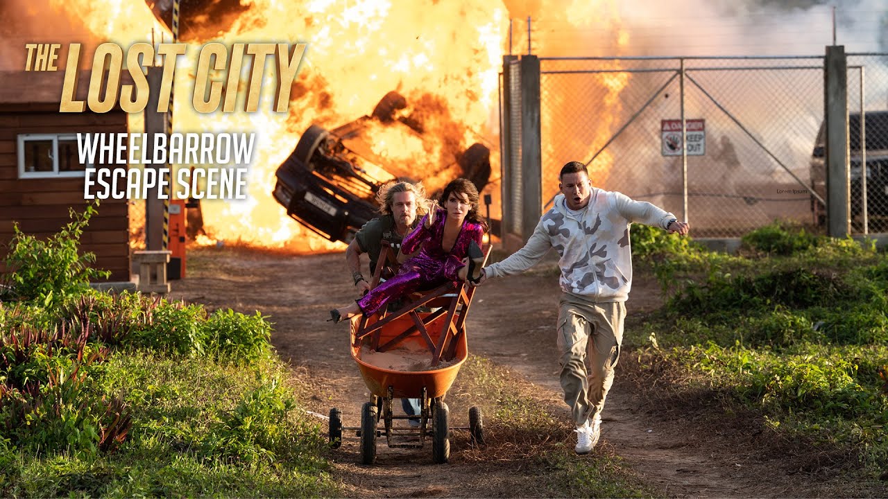 The Lost City | Wheelbarrow Escape Scene (2022 Movie) – Paramount Pictures