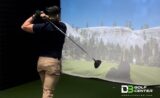 Indoor Golf Simulator with 3D Putting Green Usage