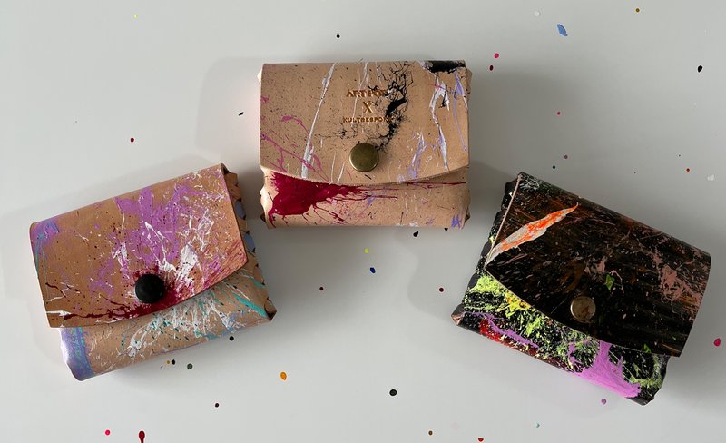 Balloon Splatter Leather Pouch Workshop in Singapore