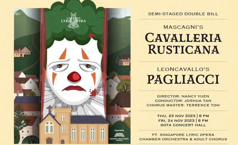 Semi-staged double bill: Cav & Pag by Singapore Lyric Opera