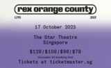 Rex Orange County Live in Asia 2023 Singapore | Concert | The Star Theatre