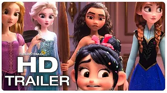 WRECK IT RALPH 2 Disney Princesses Frozen & Moana Trailer (NEW 2018) Disney Animated Movie HD