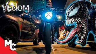 Venom Movie Clip | Full INSANE Bike Chase Scene! | Tom Hardy