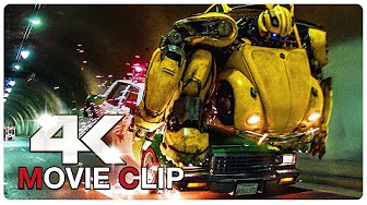 Bumblebee Vs Police Car Chase Scene – BUMBLEBEE (2018) Movie CLIP 4K