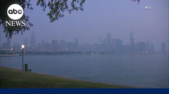 Millions under unhealthy air warnings as wildfire smoke drifts from Canada l GMA