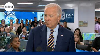 Biden visits the FEMA office following Hurricane Idalia