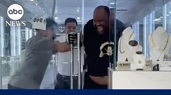 Dramatic moment store owners fend of alleged thief