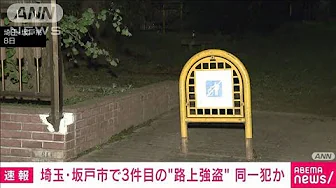 埼玉・坂戸市で3件目の“路上強盗”同一犯か(2023年10月8日)