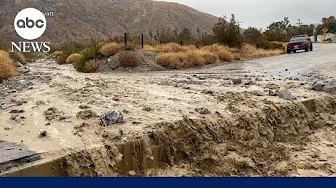 Mudslides and flash flooding as Tropical Storm Hilary slams Southern California l GMA