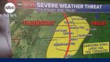 ‘Baseball-sized’ hail and severe storms expected to hit the heartland