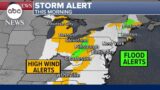 Major storm brings tornadoes, flash flooding and damaging winds to the East