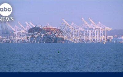 Francis Scott Key Bridge in Baltimore, Maryland, struck by container ship