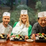 Sushi making class at a century-old sushi restaurant in Tokyo