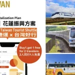 [Taiwan PASS] Taiwan Railway Edition [Hualien Revitalization Plan]｜Two persons traveling together are free for one person